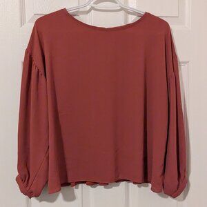 Loft drop shoulder puff sleeve blouse size medium
